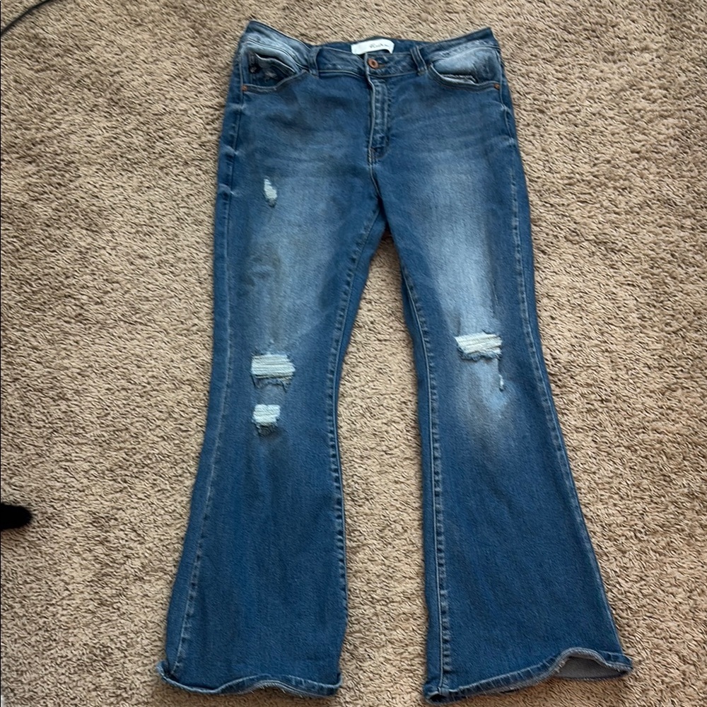 Women's Blue Flared Jeans
